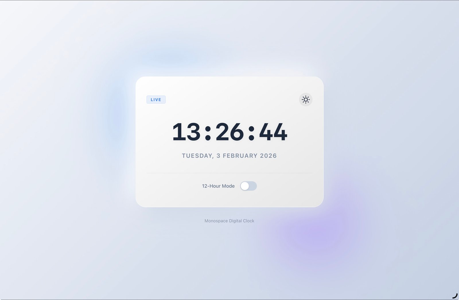 Digital Clock Preview